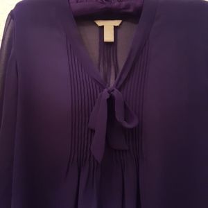 Banana Republic purple shear blouse